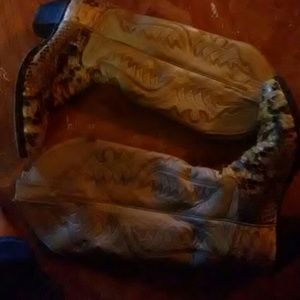 Rattle snake skin cowboy boots